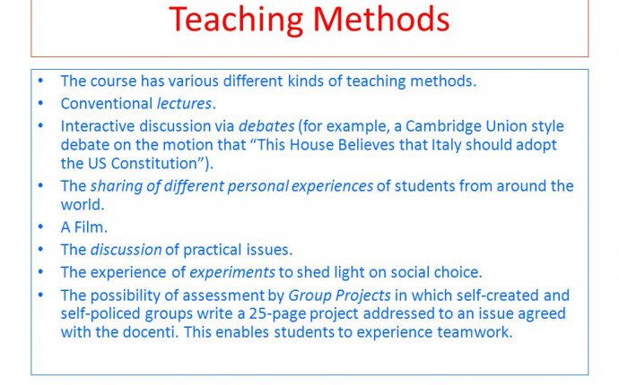 different kinds of teaching methods